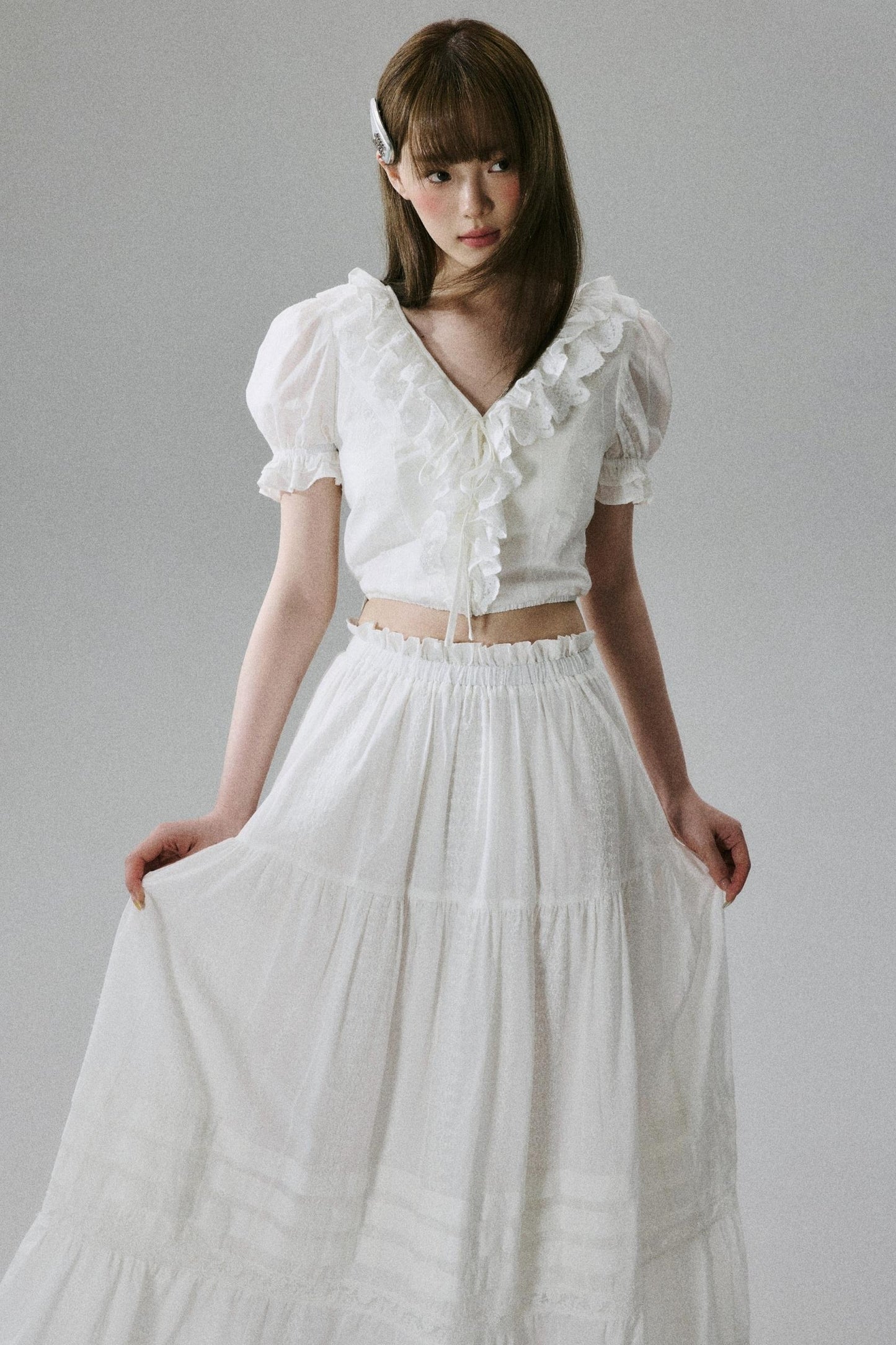 Lace Forest Maxi Skirt Set