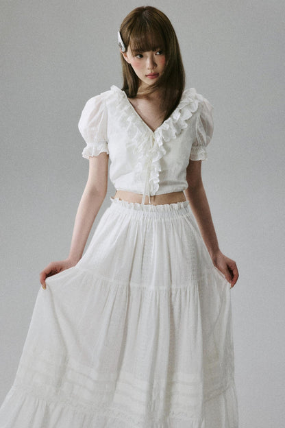 Lace Forest Maxi Skirt Set