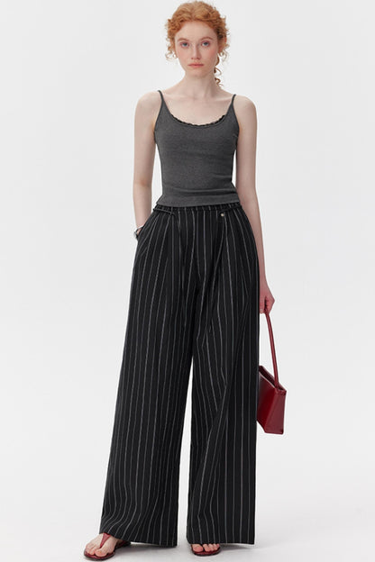 Black Wide-Leg Trousers