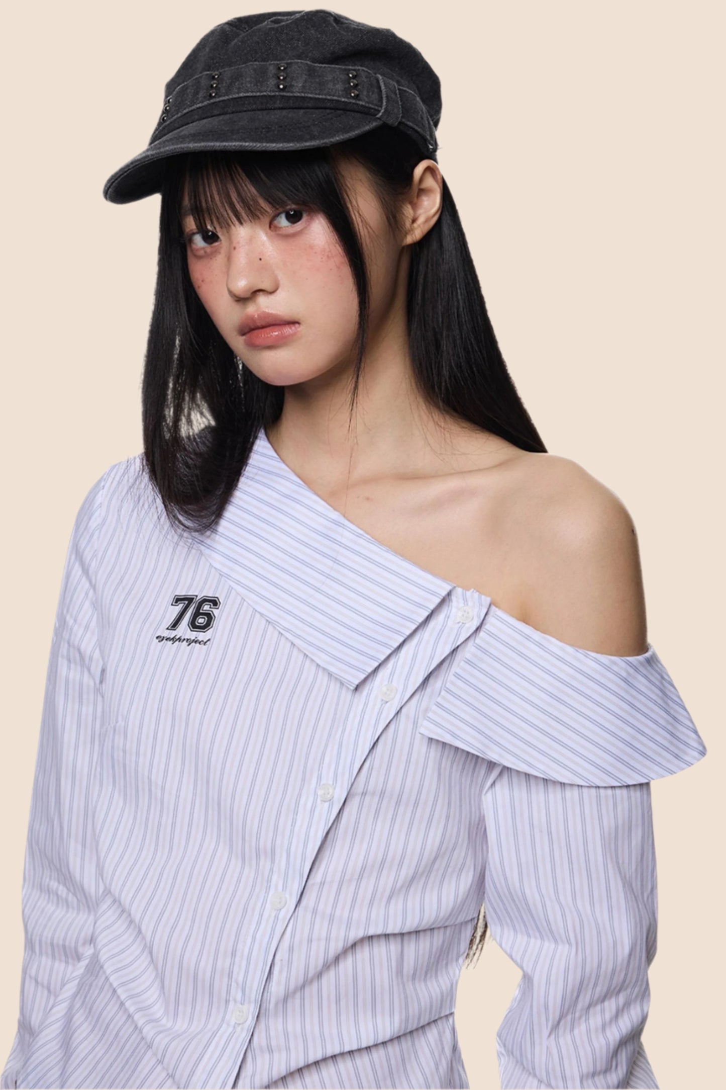 Asymmetrical Striped Summer Top