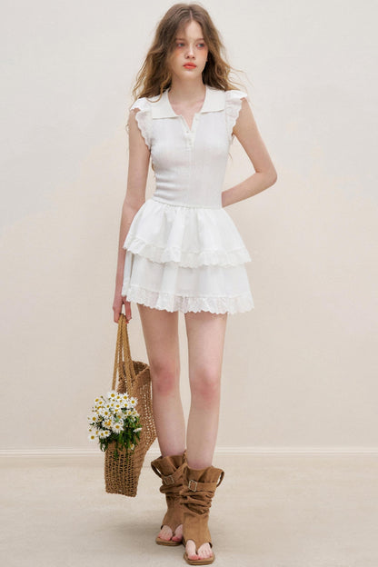 Velvet Lace Sleeve Dress