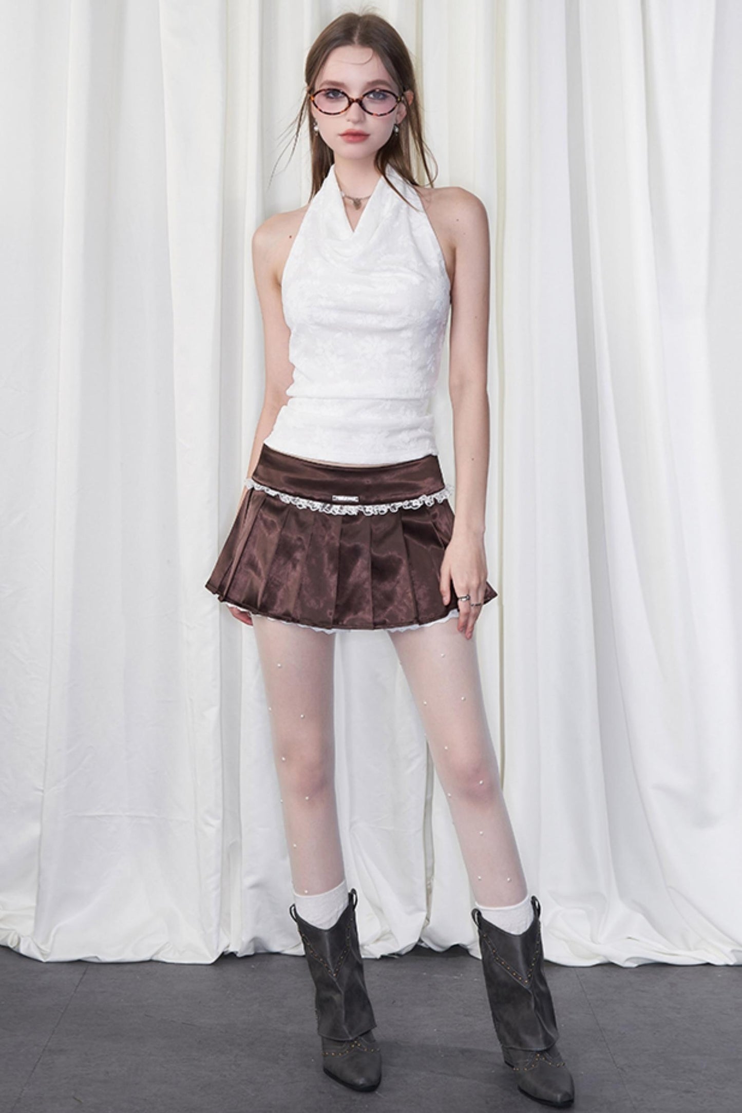 Sunset Lace Mini Skirt