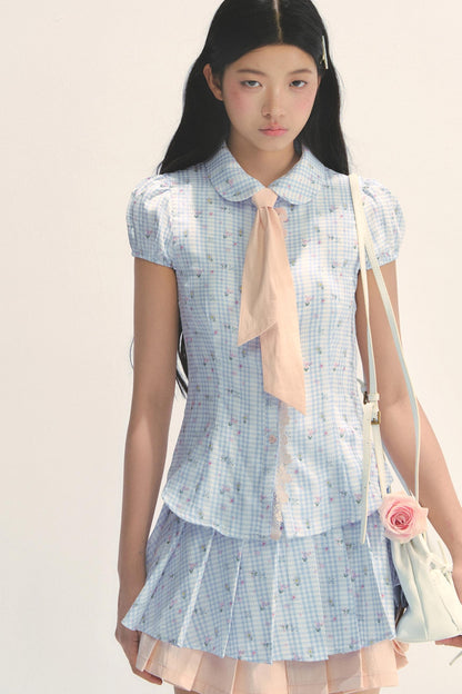 Holiday Floral Plaid Set