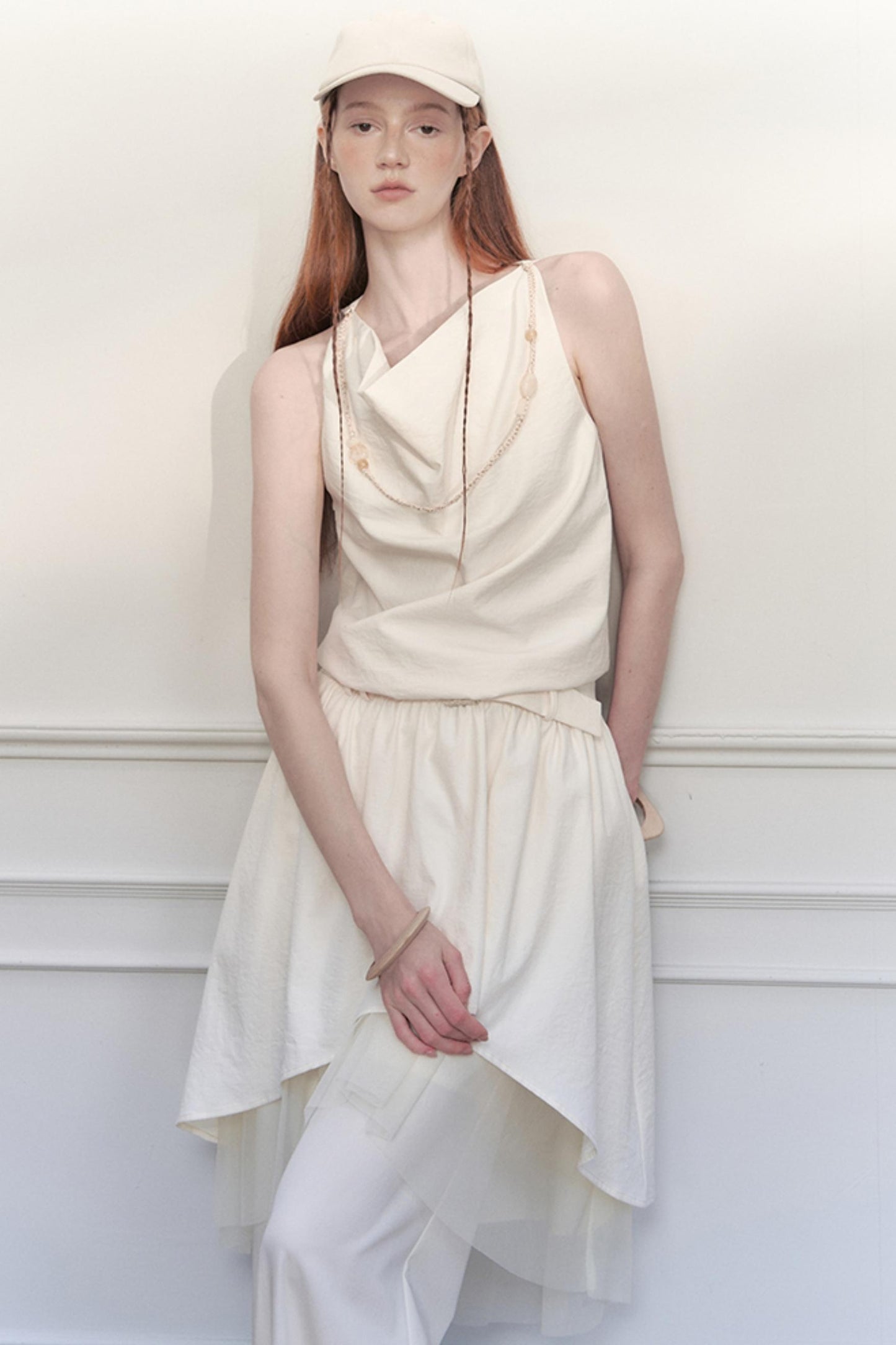 White Starry Mesh Dress