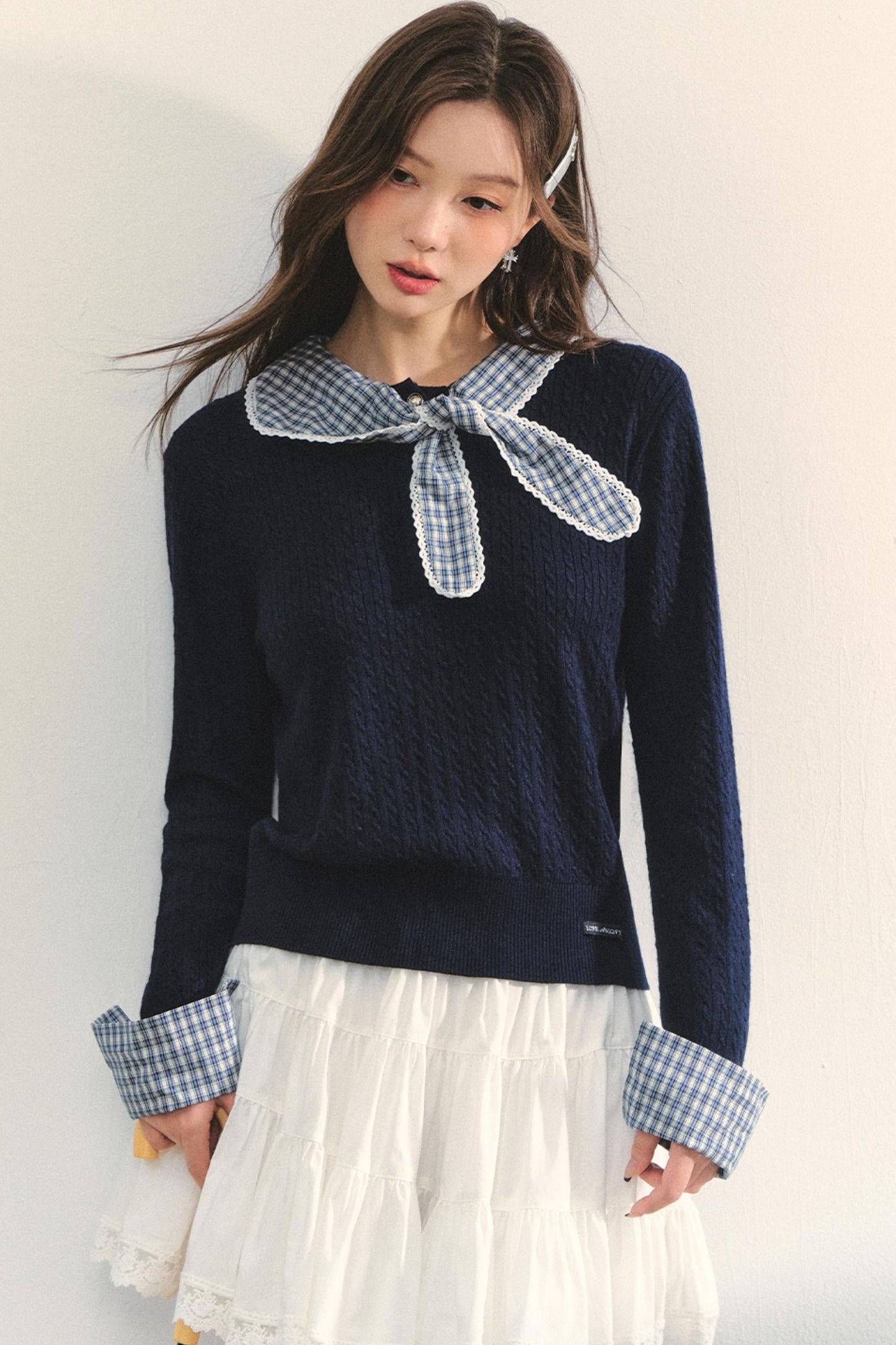 Striped Bow Tie T-Shirt Set-Up