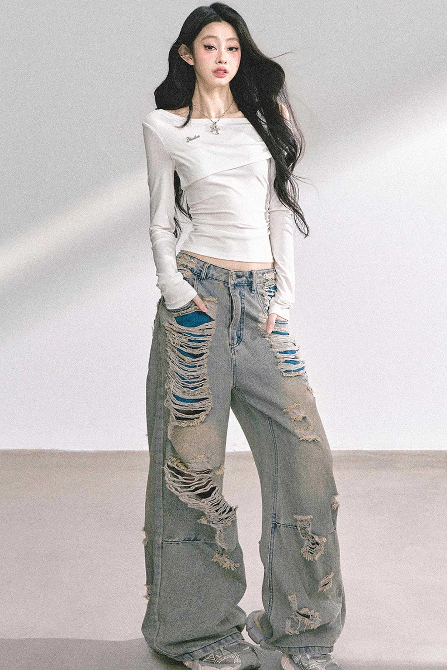 Autumn Lace Shoulder Top