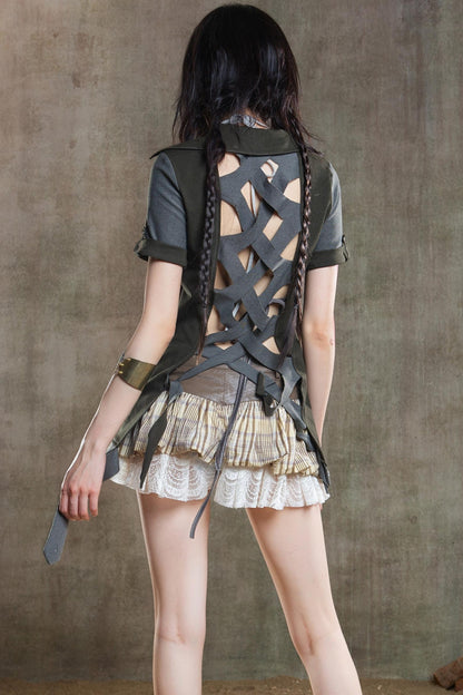 Color-Block Skort Deluxe Skirt