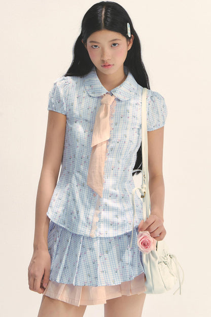 Holiday Floral Plaid Set