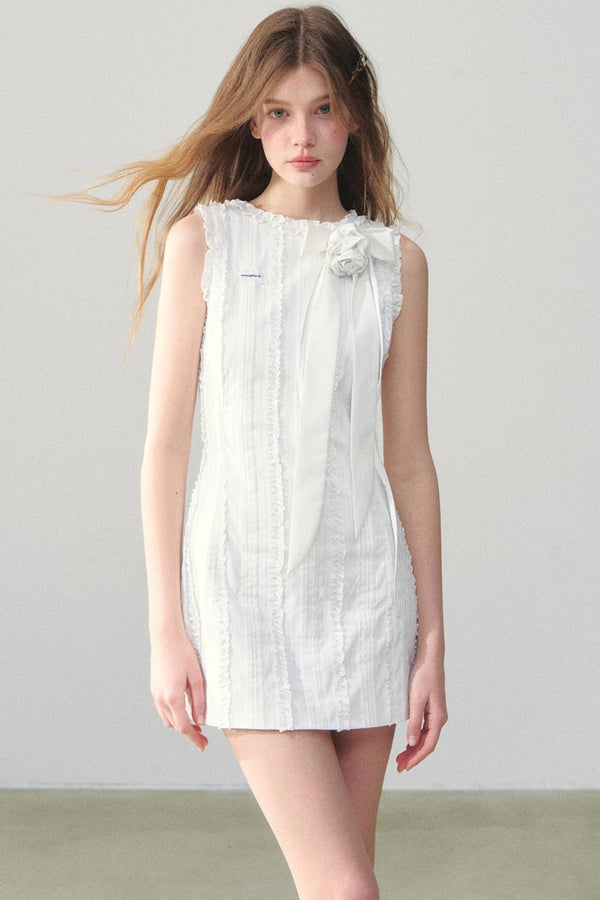 Striped Lace Summer Dress