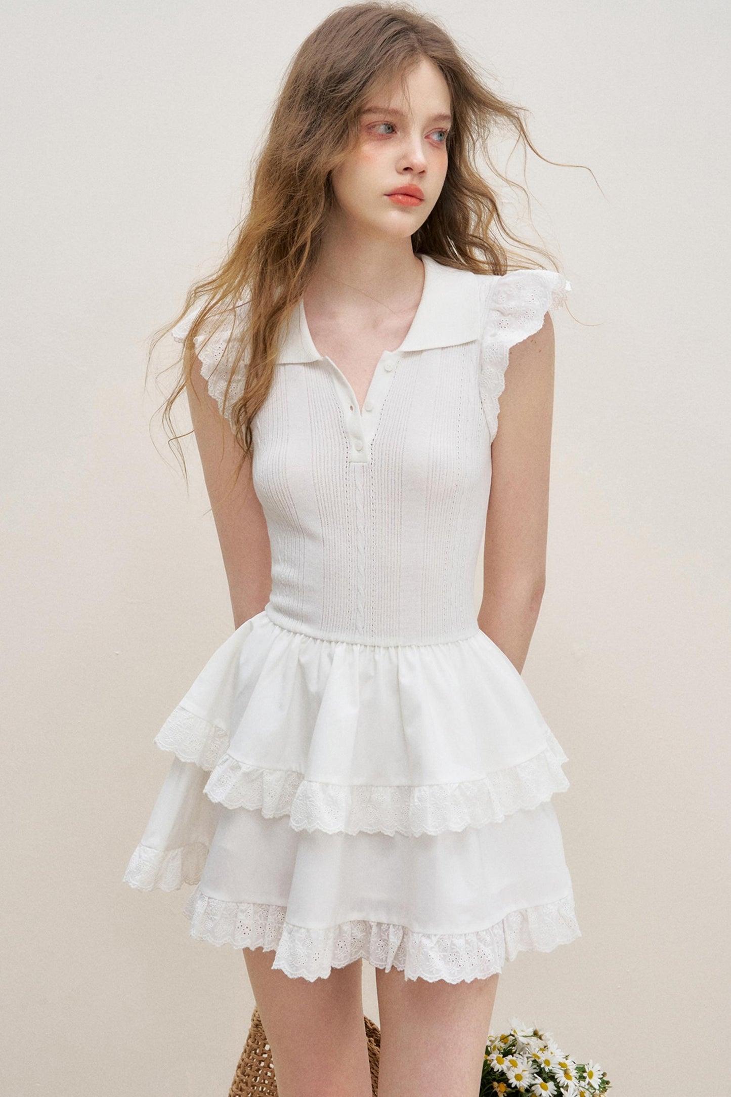 Velvet Lace Sleeve Dress