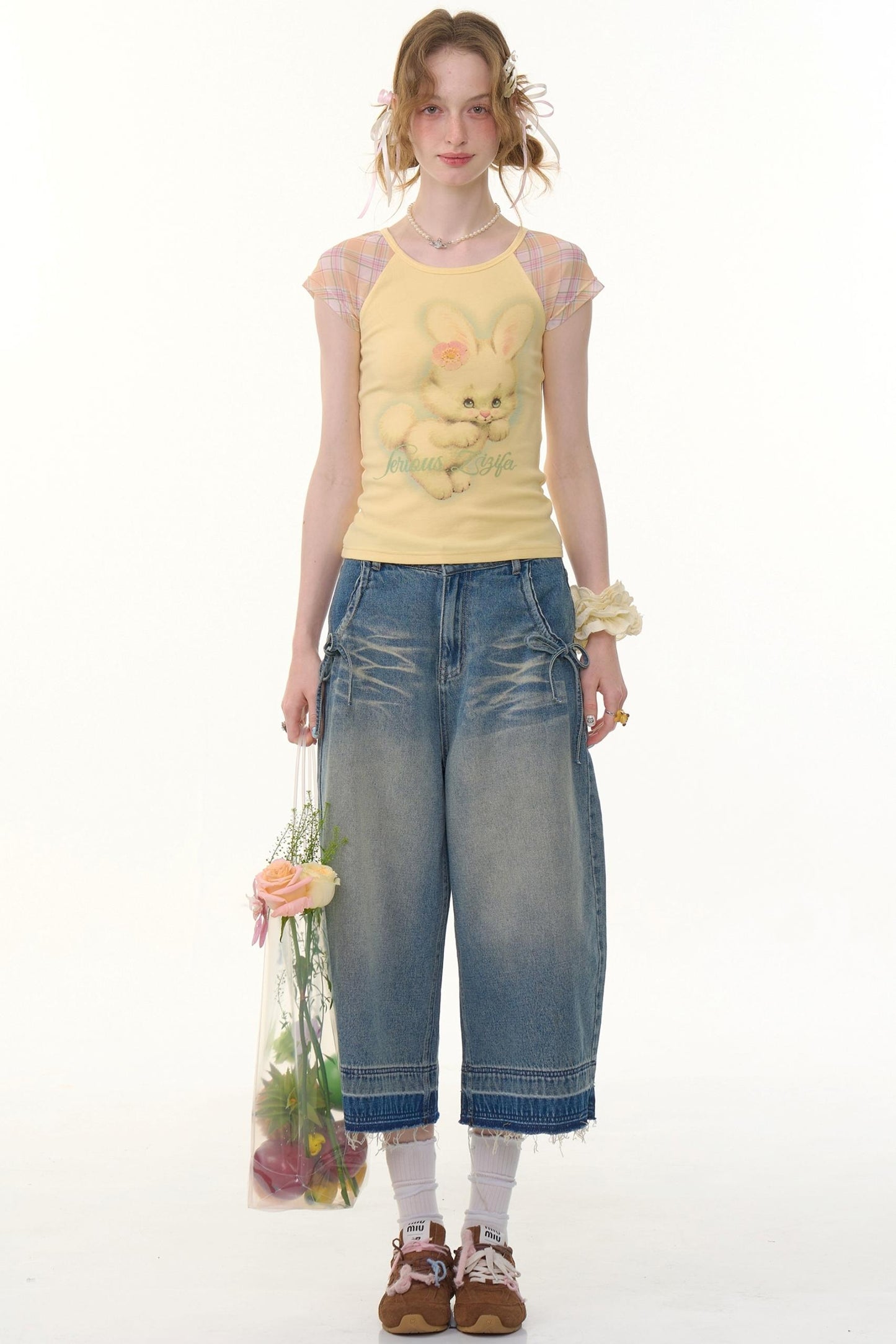 Vintage Blue High-Waisted Wide-Leg Jeans