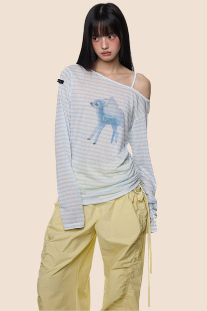 Slant Shoulder Sunscreen Tee