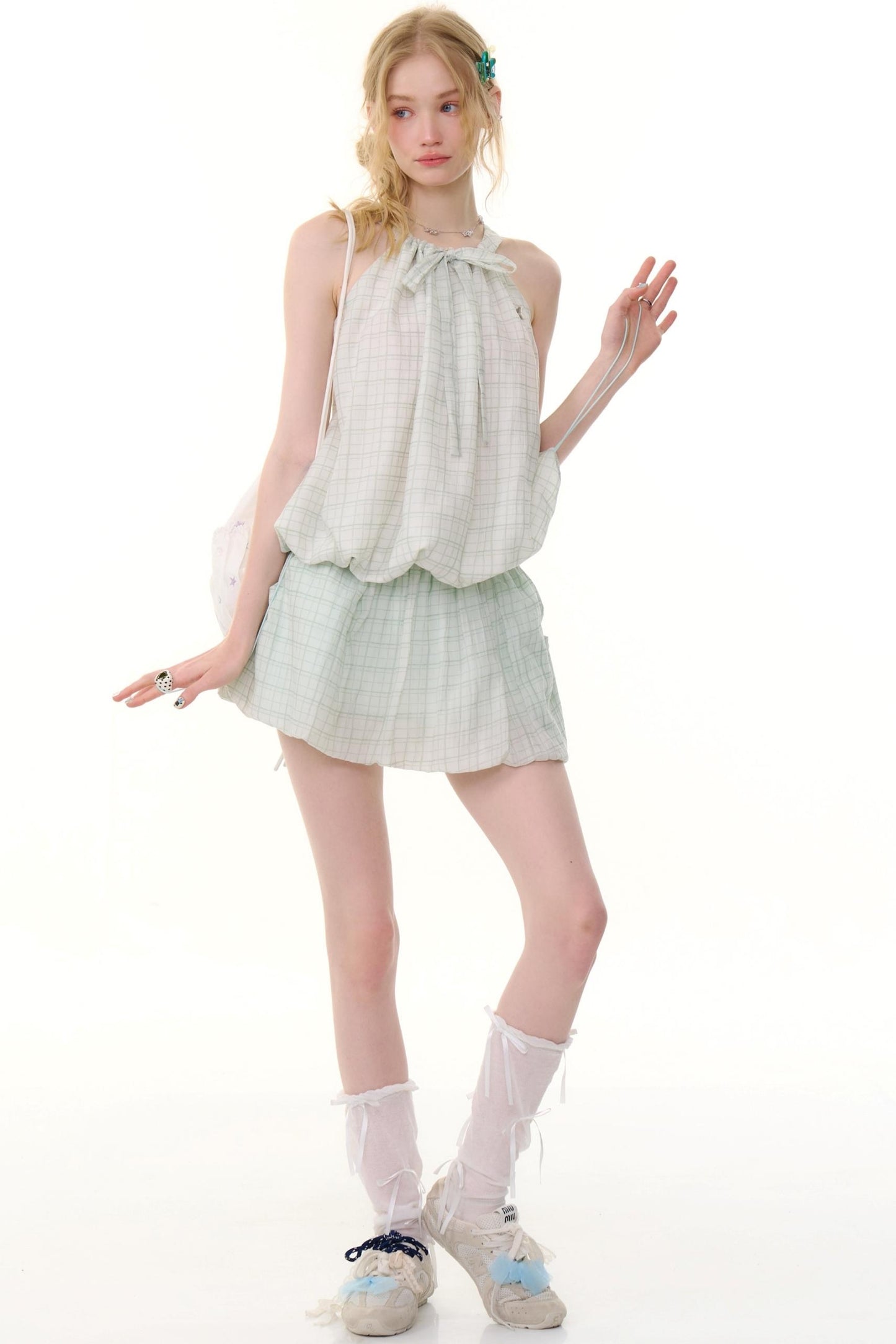 High-Waist Bubble Skirt