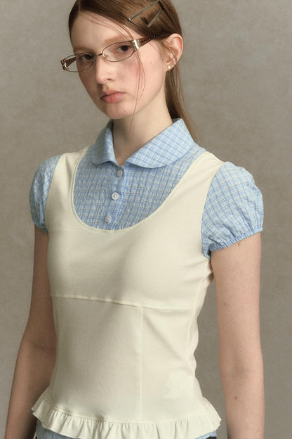 Chic Plaid Bubble Top