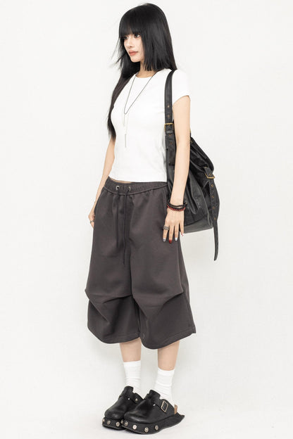 Retro Square Shoulder Slim Fit Tee