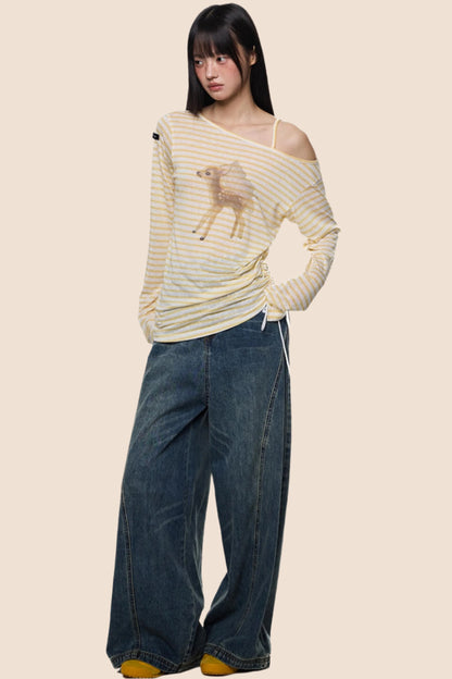 Slant Shoulder Sunscreen Tee