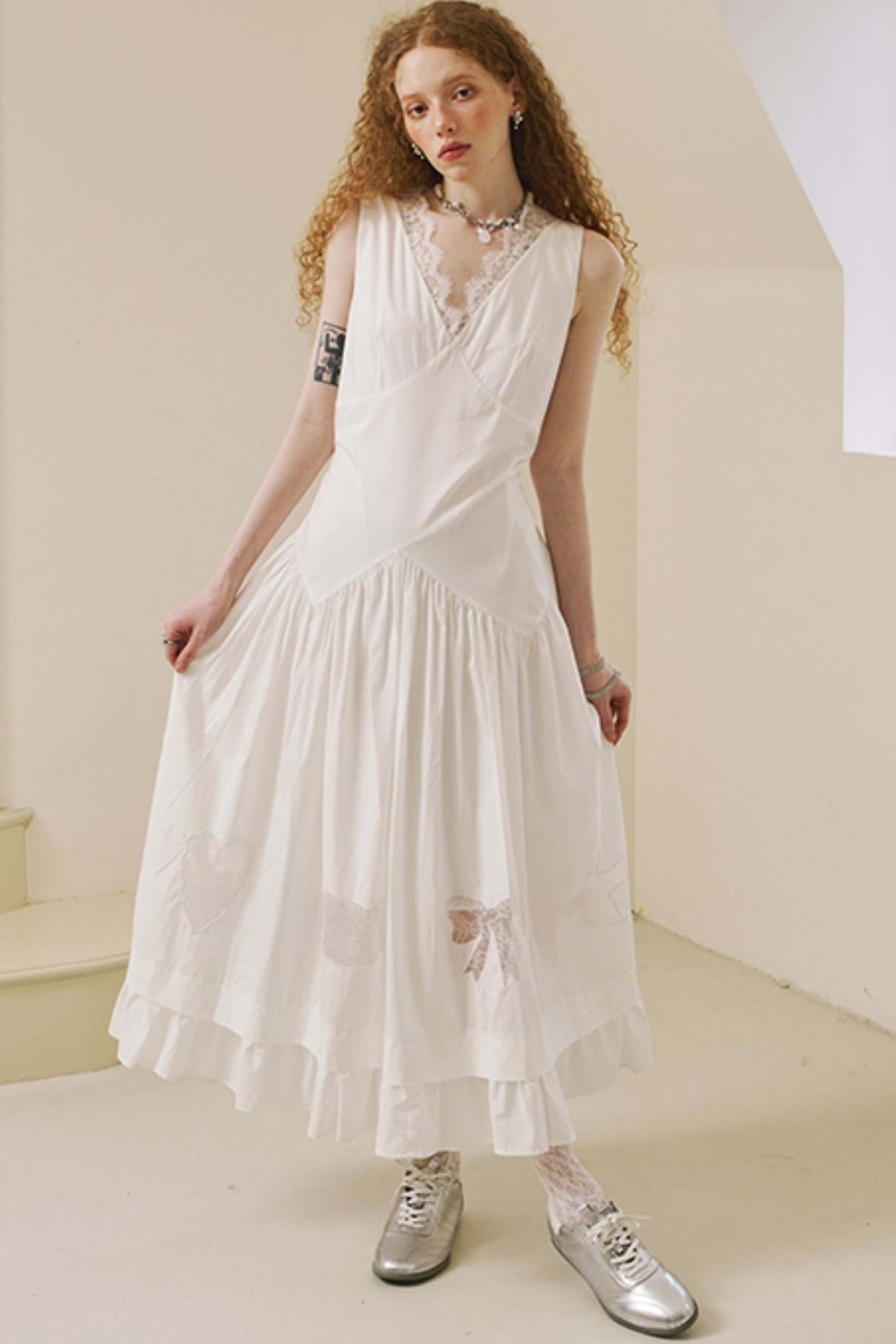 Elegant V-Neck Lace Dress