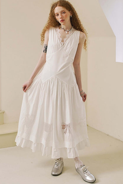 Elegant V-Neck Lace Dress