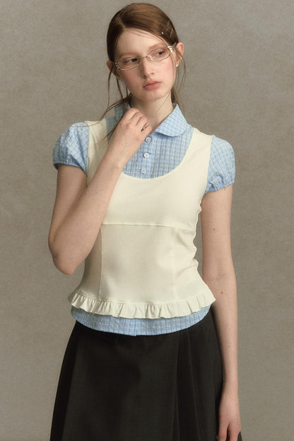 Chic Plaid Bubble Top