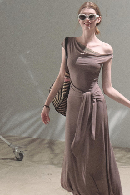 Elegant Knit Maxi Dress