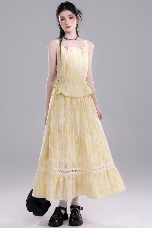 Tasseled Drape Dress Set