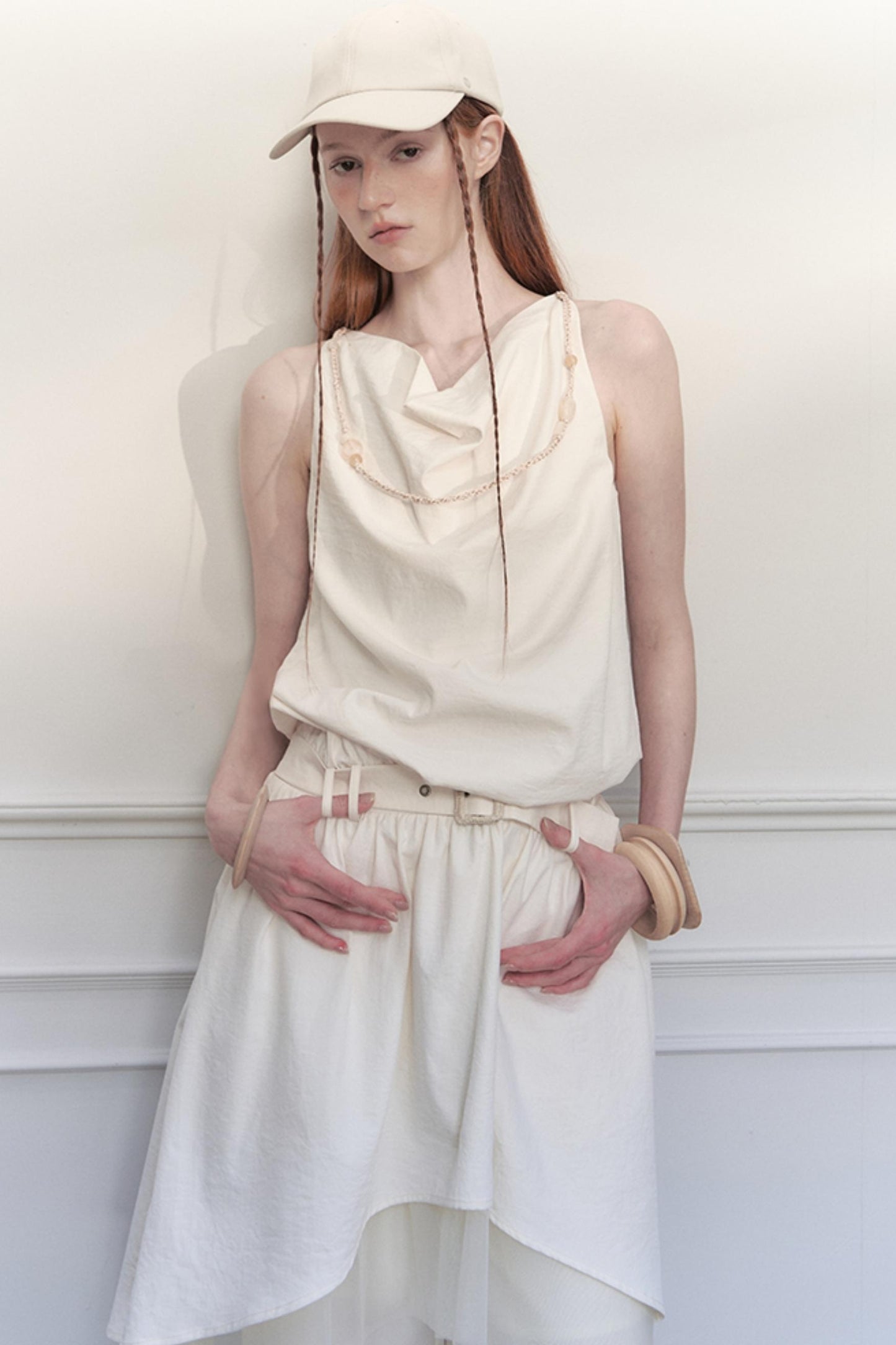 White Starry Mesh Dress