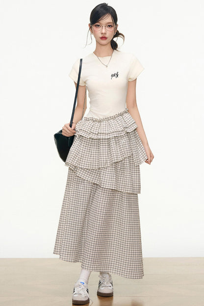 Summer Navy Plaid Dress