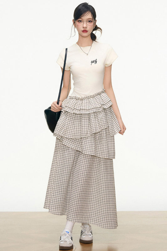 Summer Navy Plaid Dress