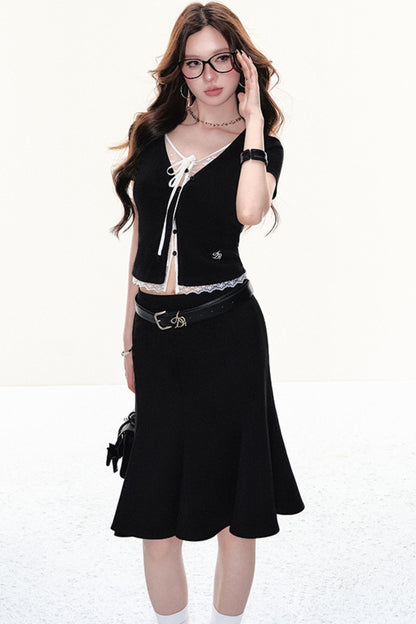 Classic High Waist Midi Skirt