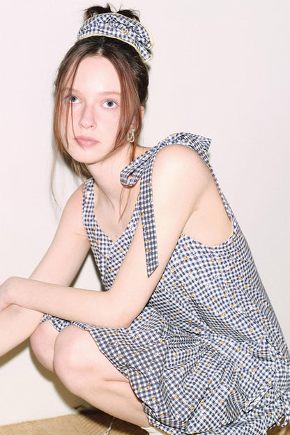 Floral Tie-Shoulder Mini Dress