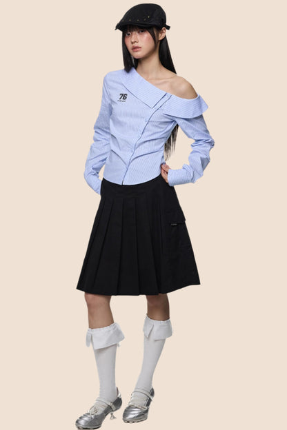 Asymmetrical Striped Summer Top