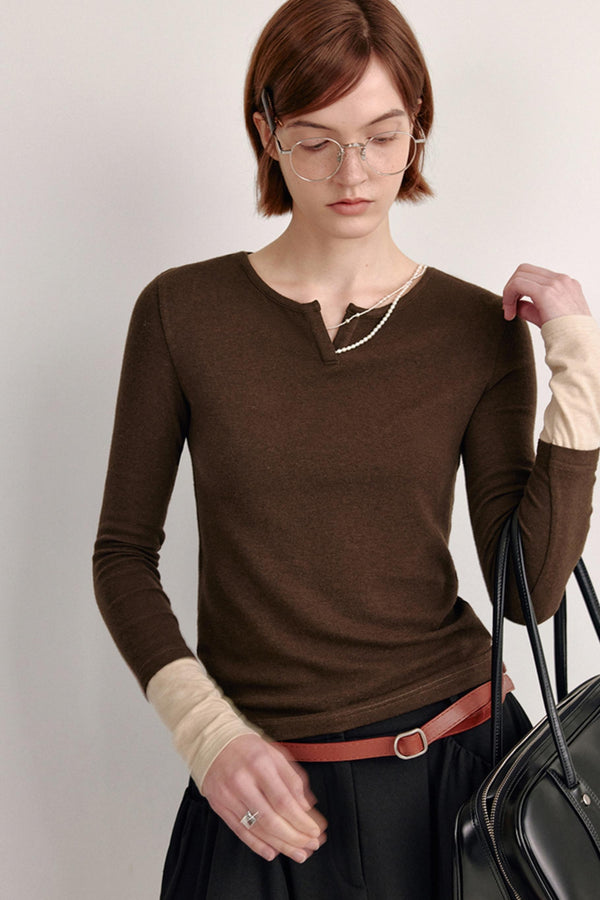 Layered Knit Top