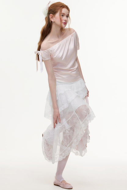 Summer Satin Chiffon Blouse