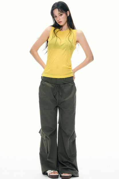 Summer High-Waisted Wide-Leg Kids Pants