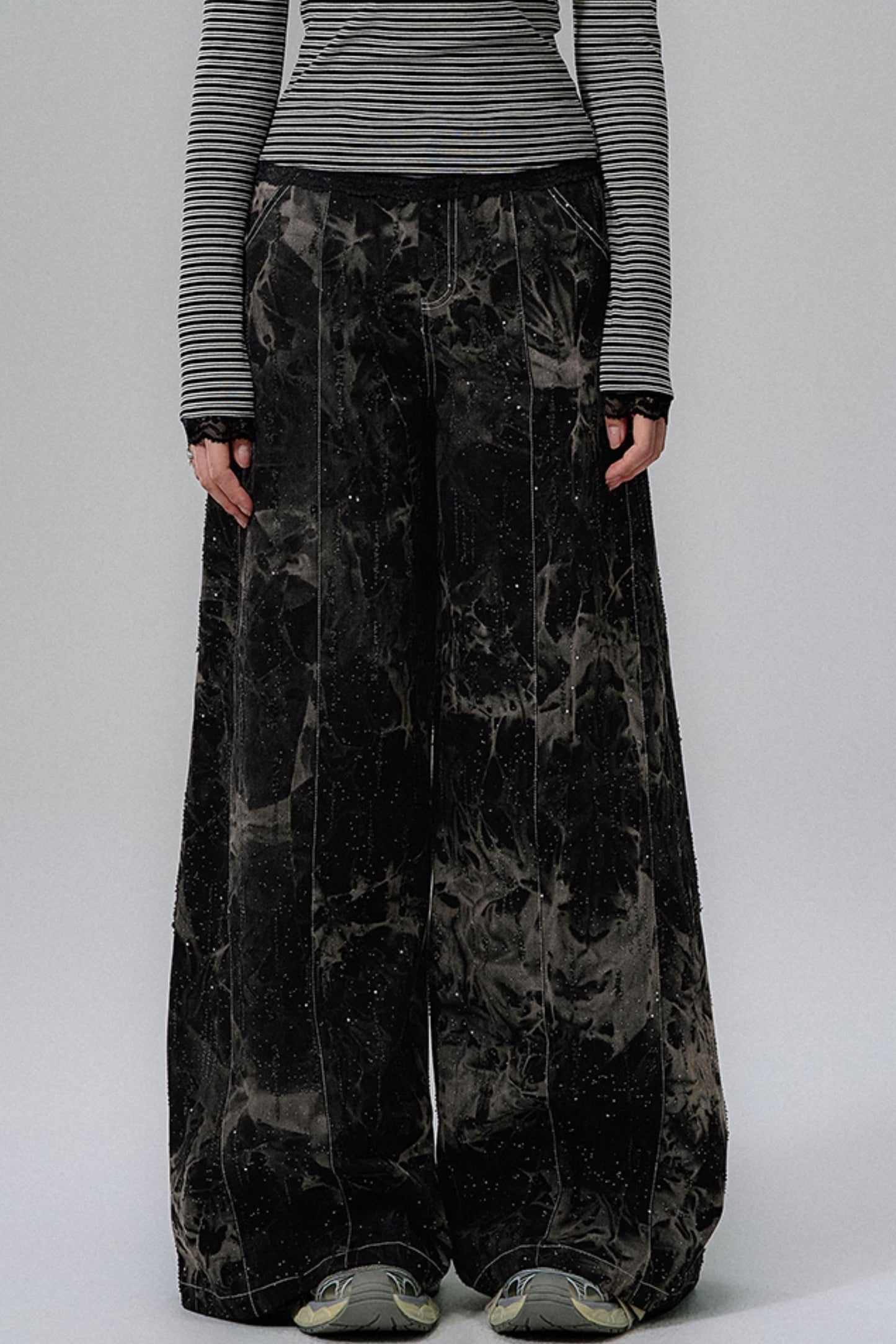 Wide Leg Denim Pants