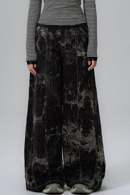 Wide Leg Denim Pants