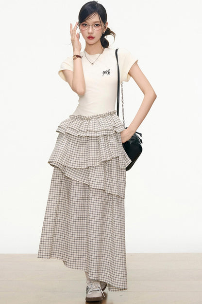 Summer Navy Plaid Dress