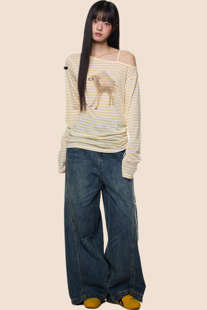 Slant Shoulder Sunscreen Tee