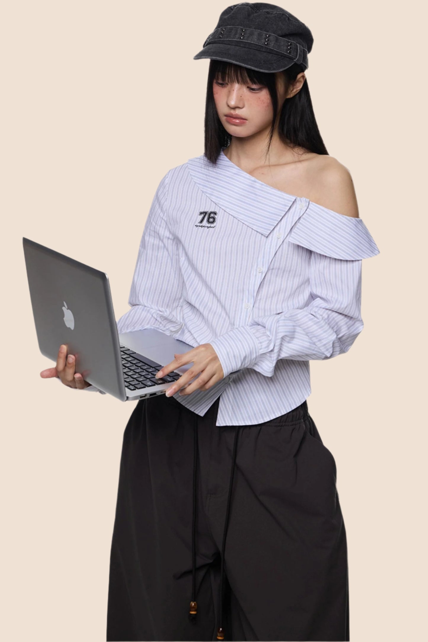 Asymmetrical Striped Summer Top