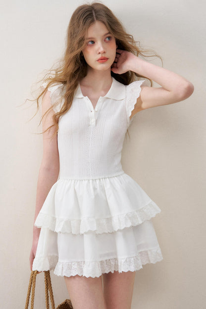 Velvet Lace Sleeve Dress