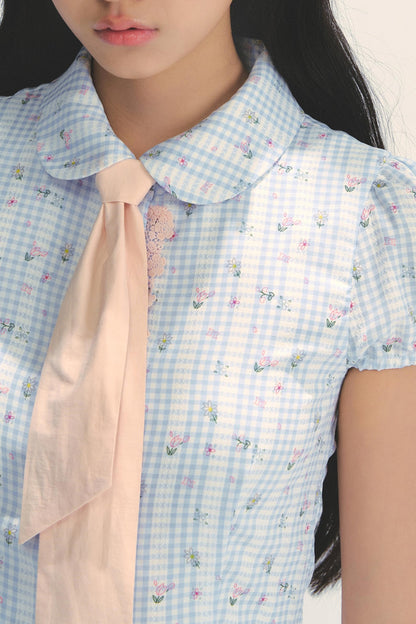 Holiday Floral Plaid Set