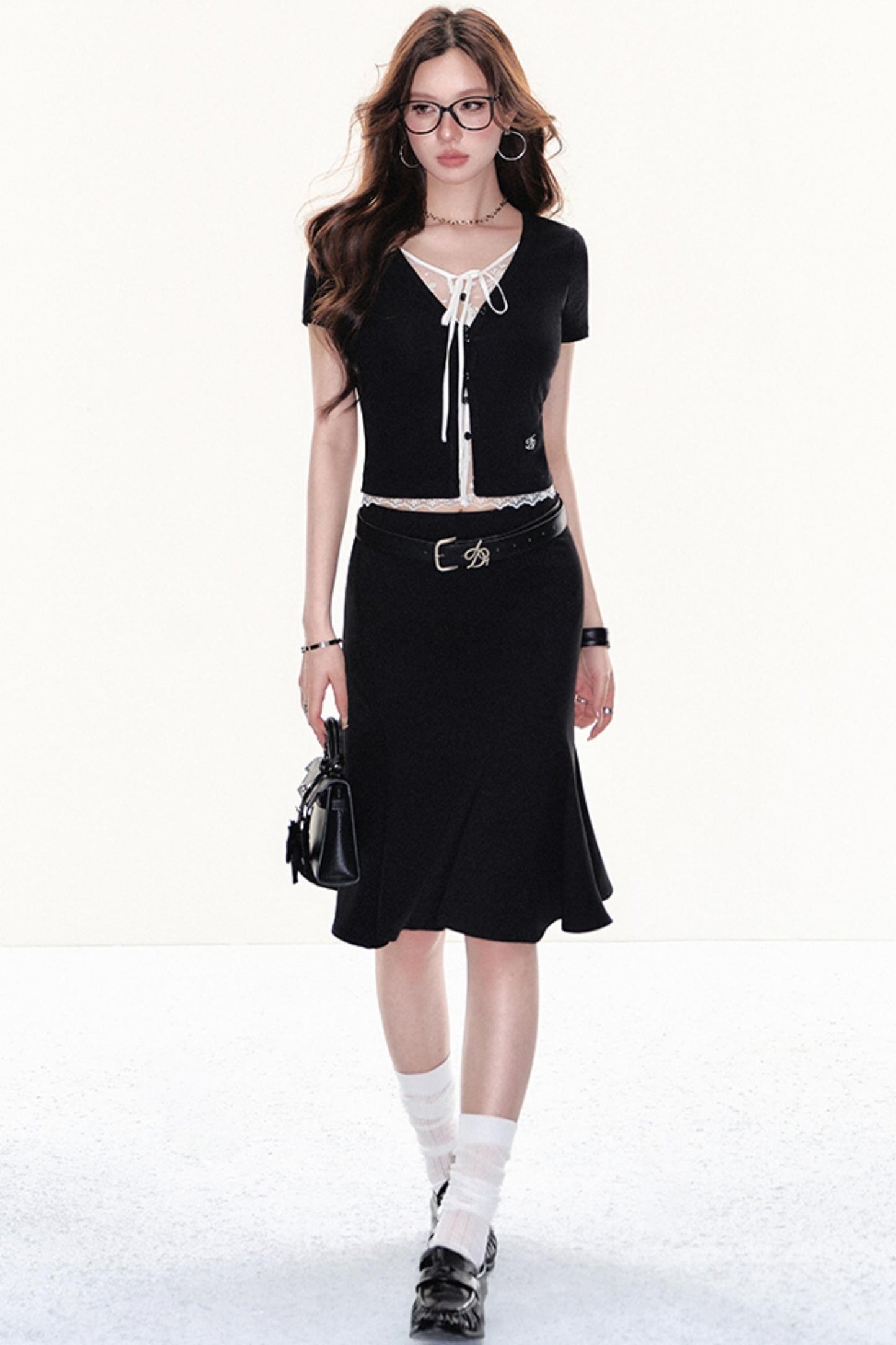 Classic High Waist Midi Skirt