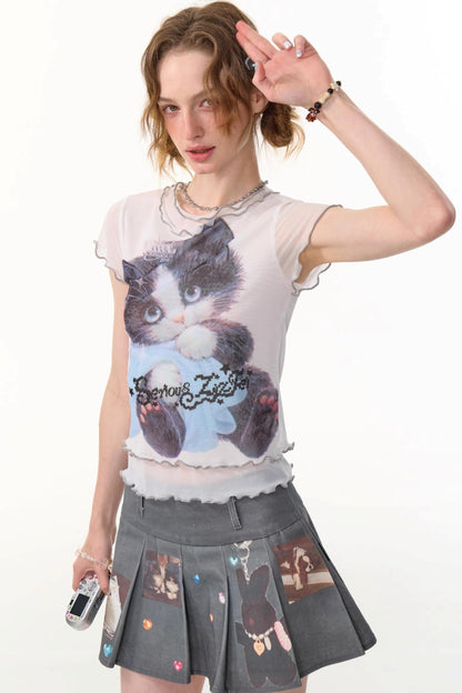 Summer Cat Mesh Tee
