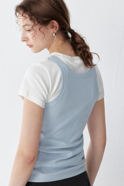 Organic Cotton Peplum Tank Top