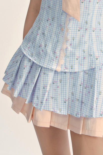 Holiday Floral Plaid Set