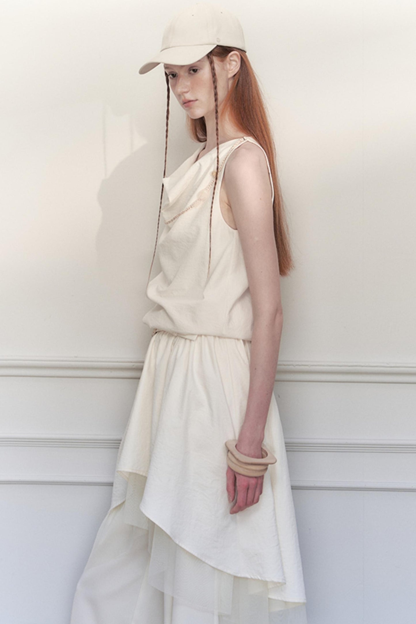 White Starry Mesh Dress