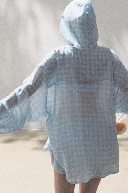 Sun Plaid Shirt & Shorts Set-Up