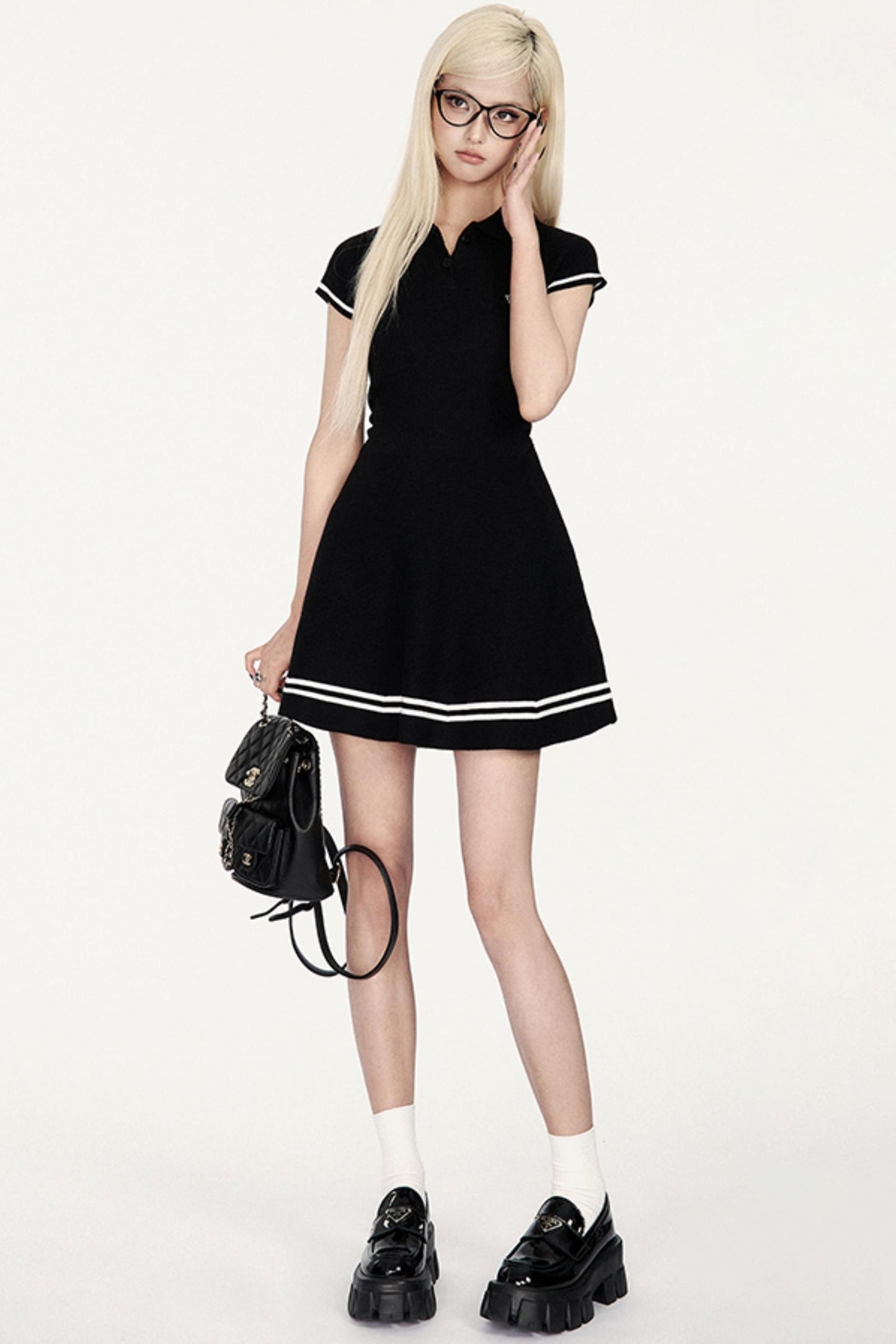 Teen Color Block Polo Dress