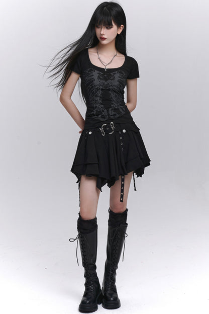 Black Unique Spice Tee