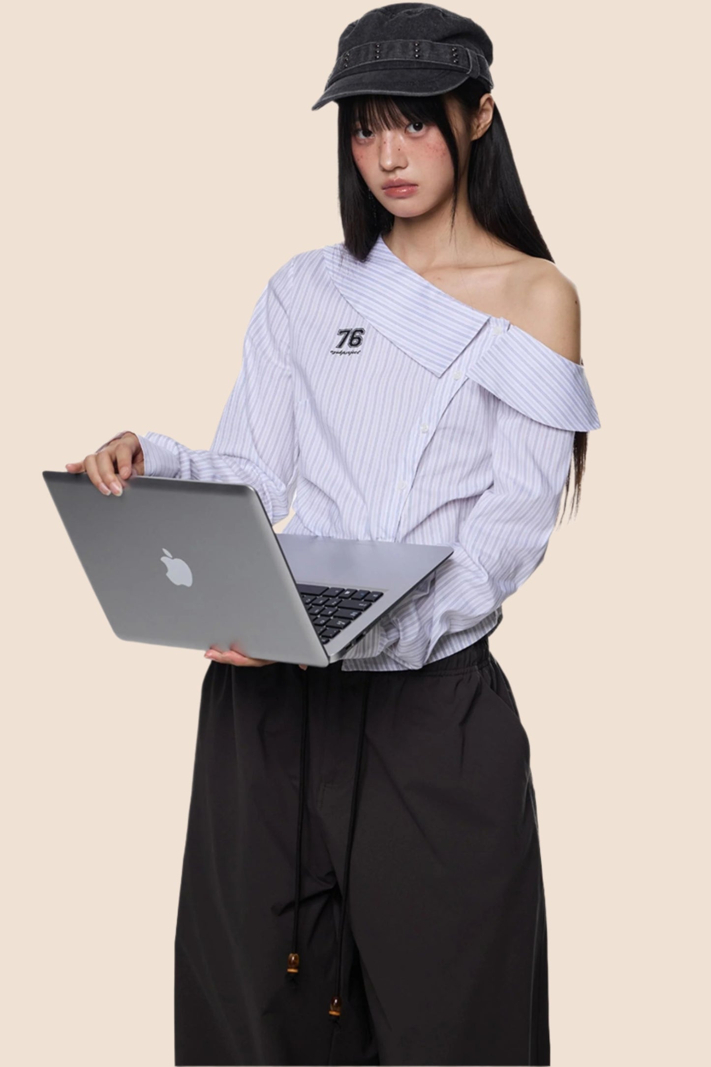 Asymmetrical Striped Summer Top